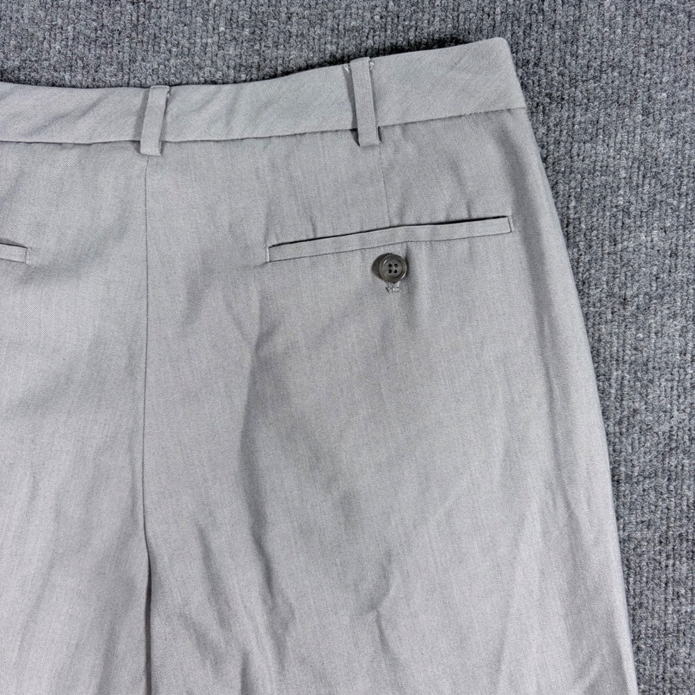Van Heusen Mens Straight‎ Fit Dress Pants Light Gray 33x30 Stretch Trousers